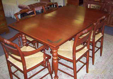 Many attractive dining room sets in excellent condition are sold at Finders Keepers in CT