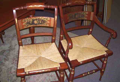 A pair of Hitchcock chairs at Finders Keepers CT