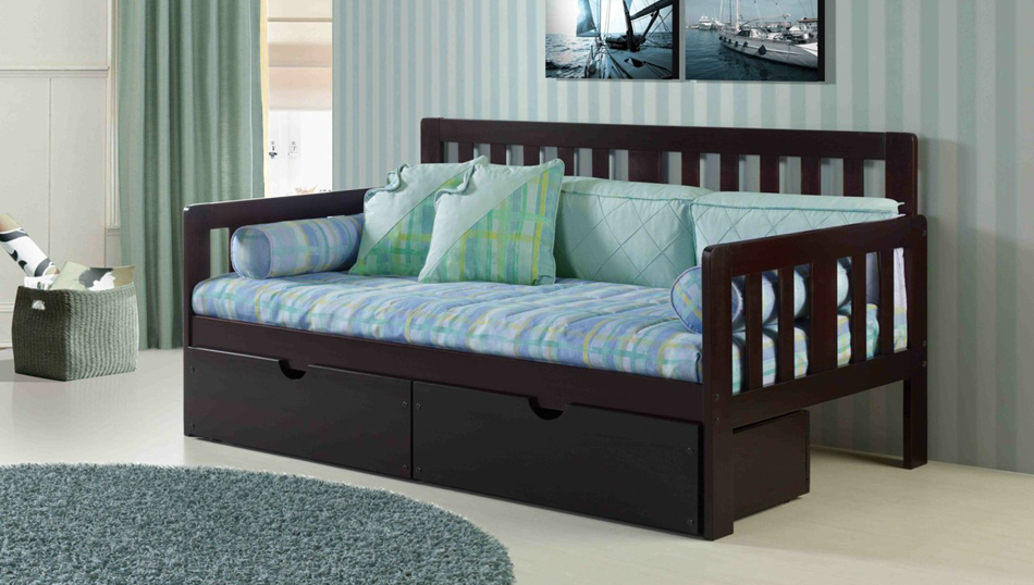 Espresso Mission Style Day Bed now sold at our low overhead price at Finders Keepers in Southington, CT