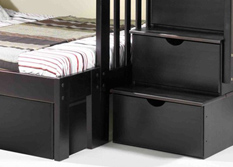 Es[resso Staircase Bunks with Full Size Bottom Bunk
