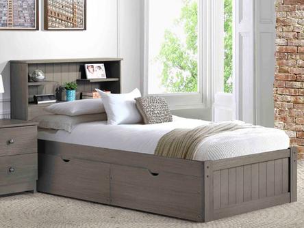 Warm gray brushed finish Newport style bed | Finders Keepers, Southington, CT
