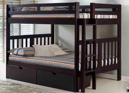 Staircase bunk with full bed on top and bottom at a low price at Finders Keepers, Southington, CT