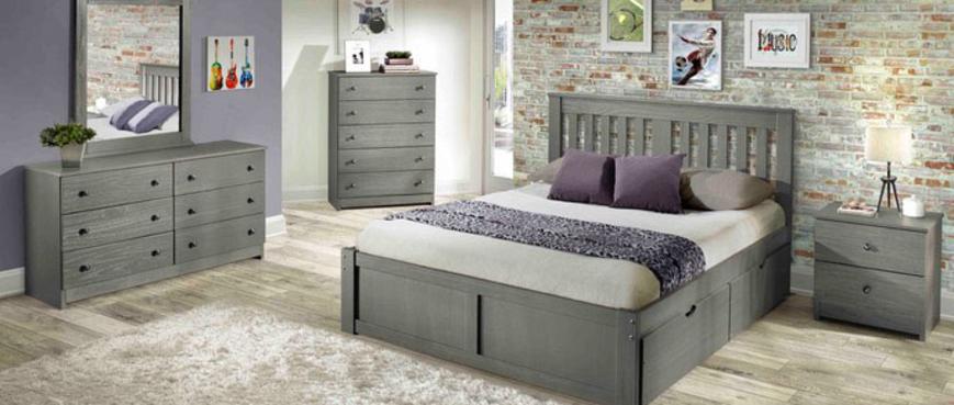 warm gray platform bed | Finders Keepers Kids Bed Shop, Southington, CT